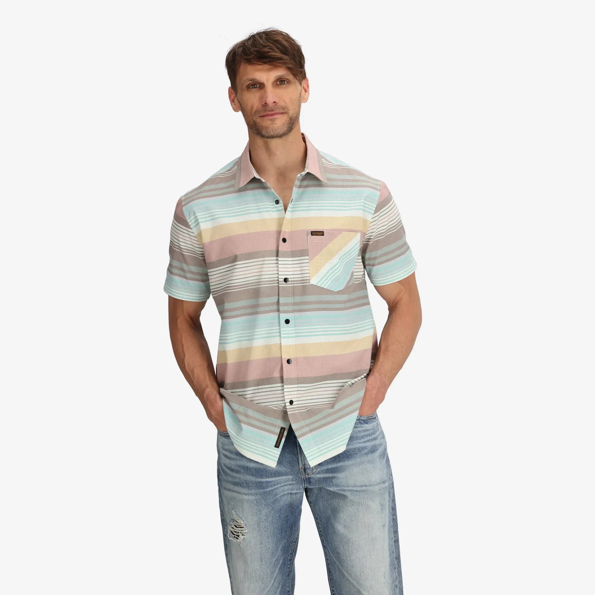 Men's Enduro Boardwalk Stripe Tech Shirt - RECYCLED