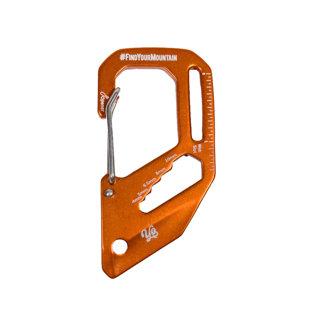 Yo Multitool Carabiner Keychain - Orange