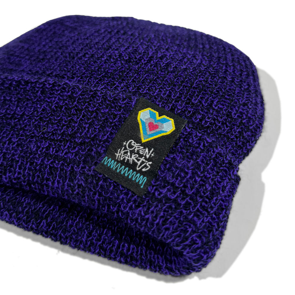 Open Hearts Collection Heather Purple Beanie - LIMITED EDITION