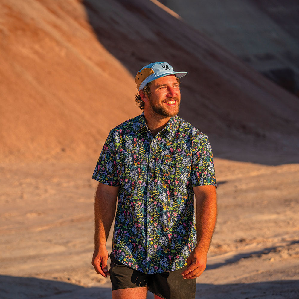 Men's Western Floral Tech Shirt - RECYCLED