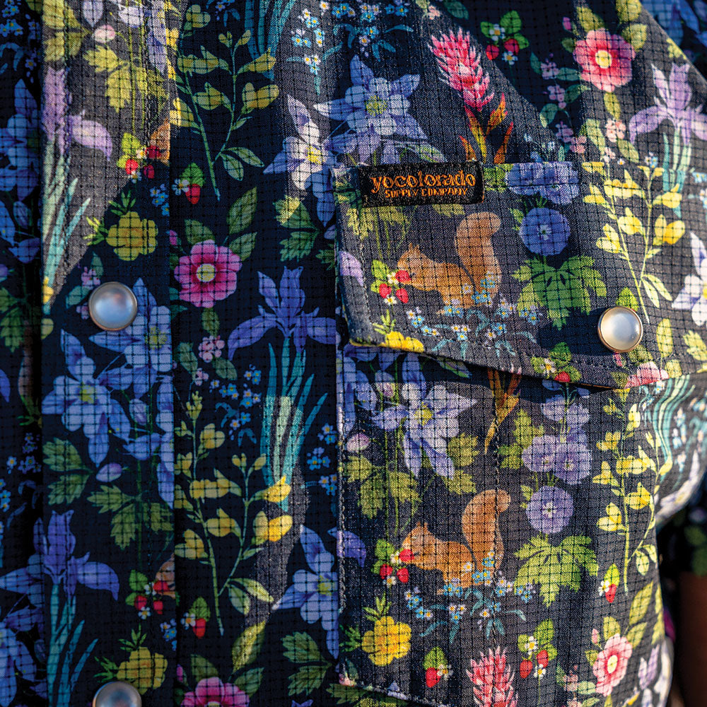 Men's Western Floral Tech Shirt - RECYCLED