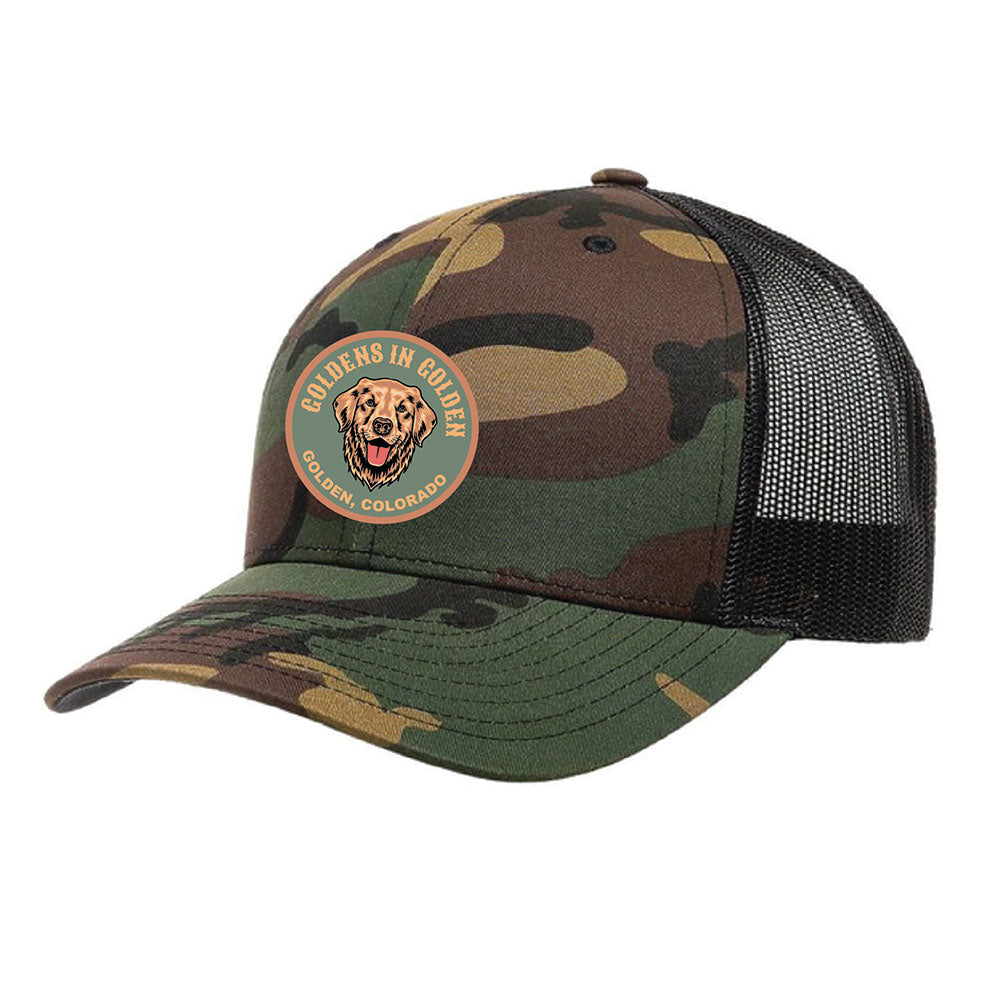 Goldens in Golden 2025 Official Trucker Hat - Camo/Black