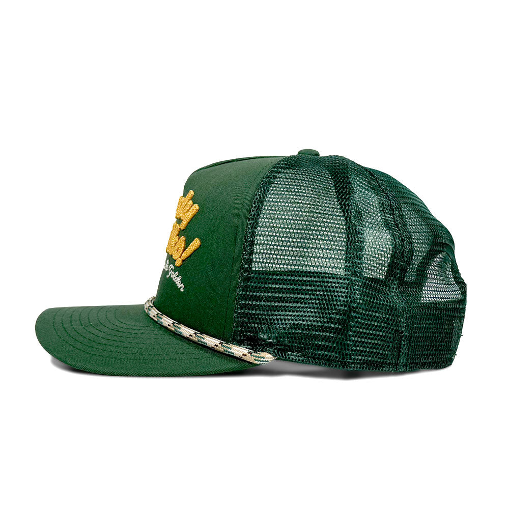 Howdy Golden Green Trucker Hat