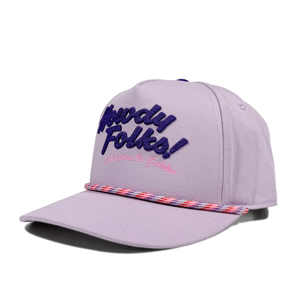 Kids' Howdy Golden Purple Trucker Hat