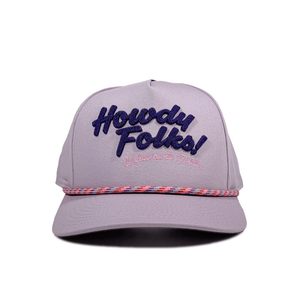 Kids' Howdy Golden Purple Trucker Hat