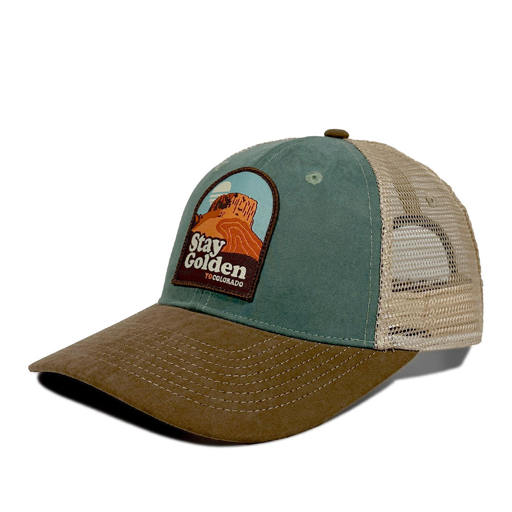 Stay Golden Sage Trucker Hat