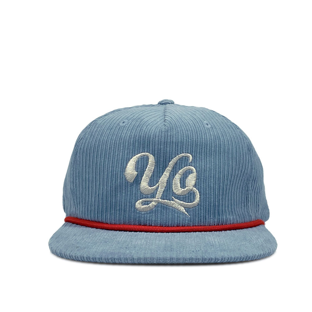 Blue Embroidered Corduroy Hat - LIMITED EDITION