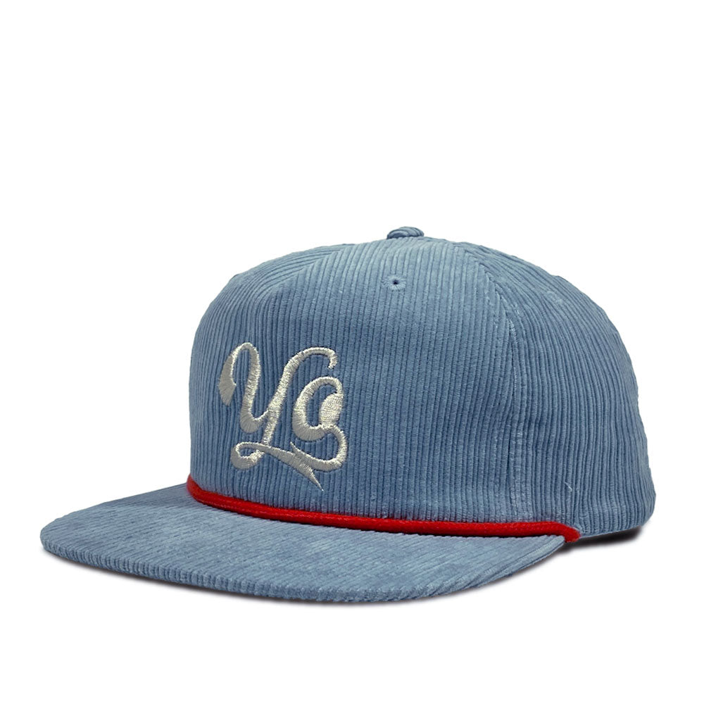 Blue Embroidered Corduroy Hat - LIMITED EDITION