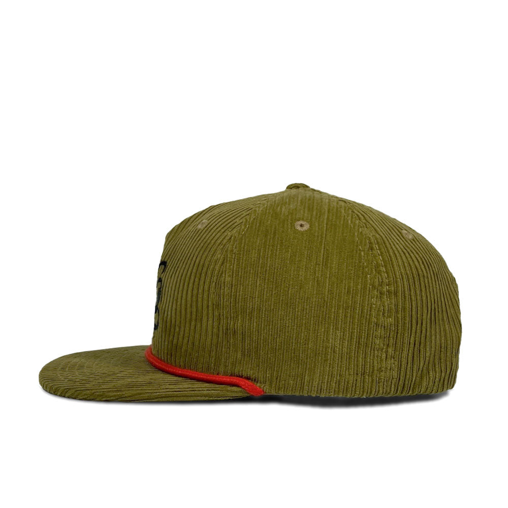 Green Embroidered Corduroy Hat - LIMITED EDITION