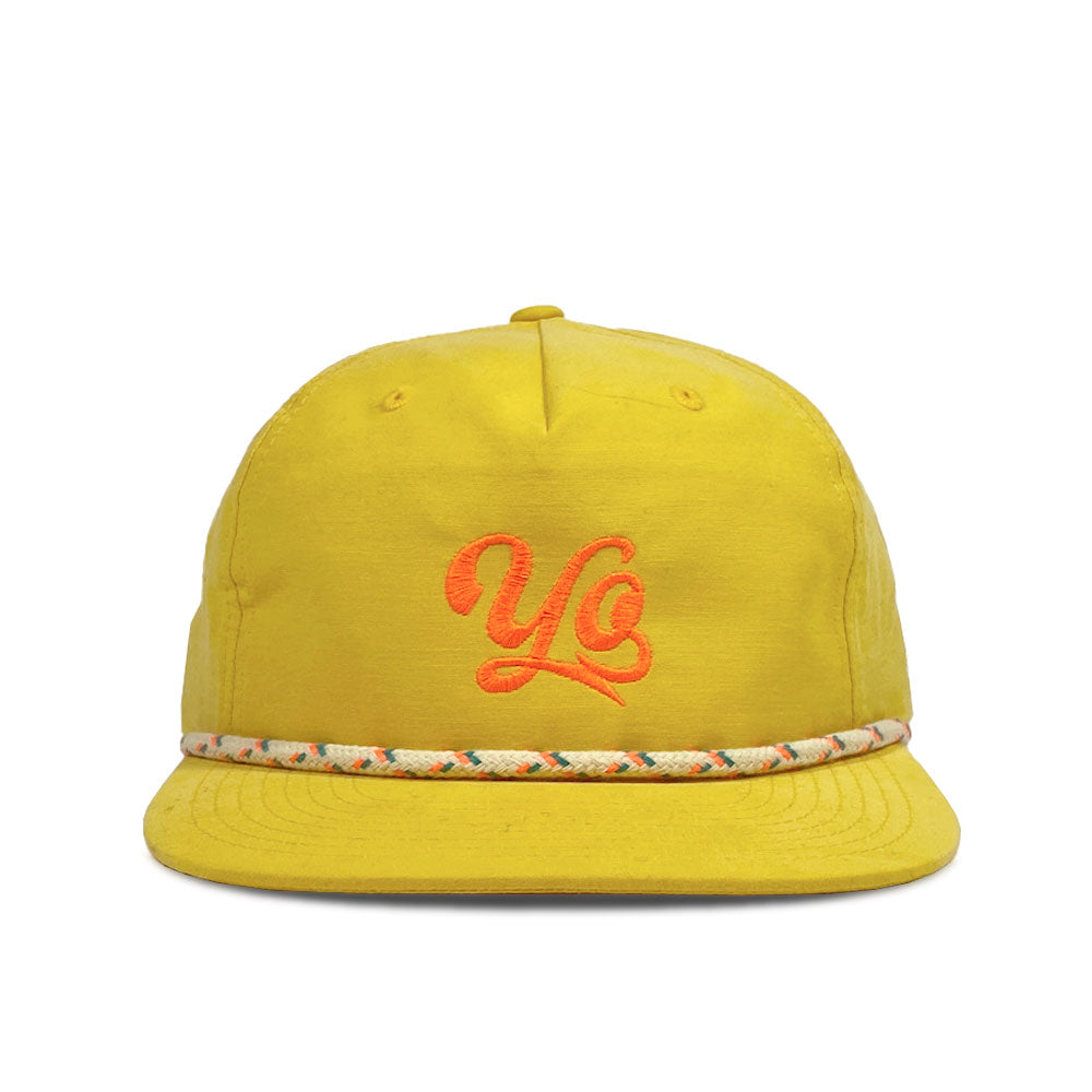 Yellow Embroidered Rope Hat - LIMITED EDITION