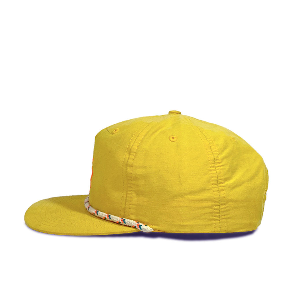Yellow Embroidered Rope Hat - LIMITED EDITION