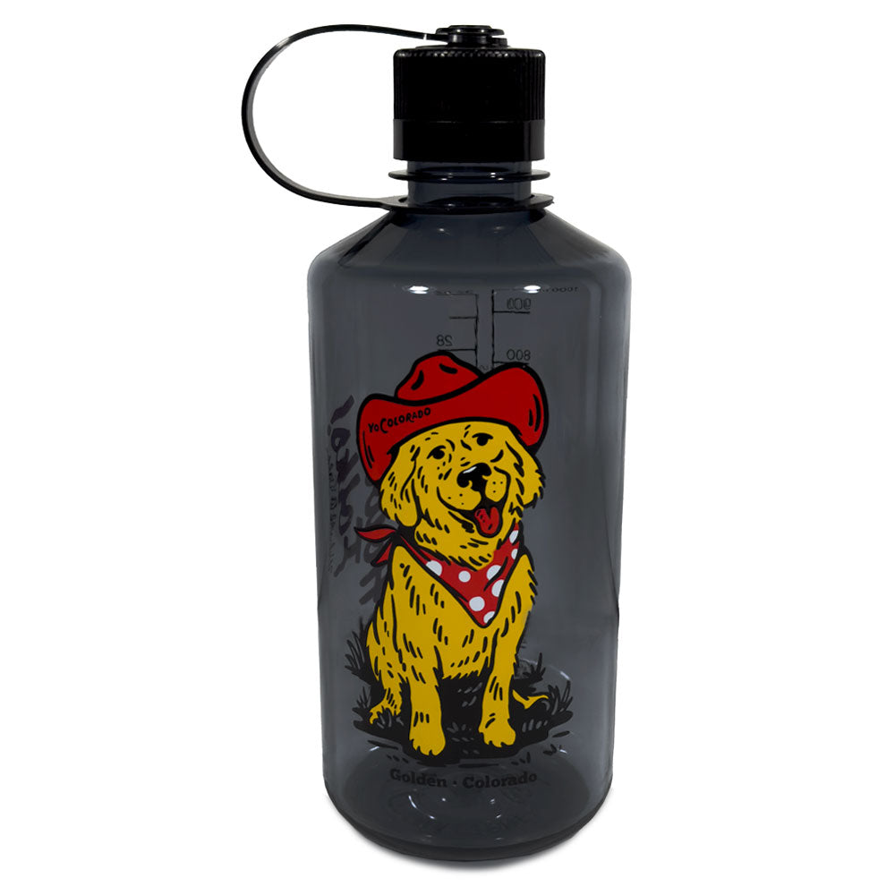 Golden Dog Days Black Nalgene Water Bottle