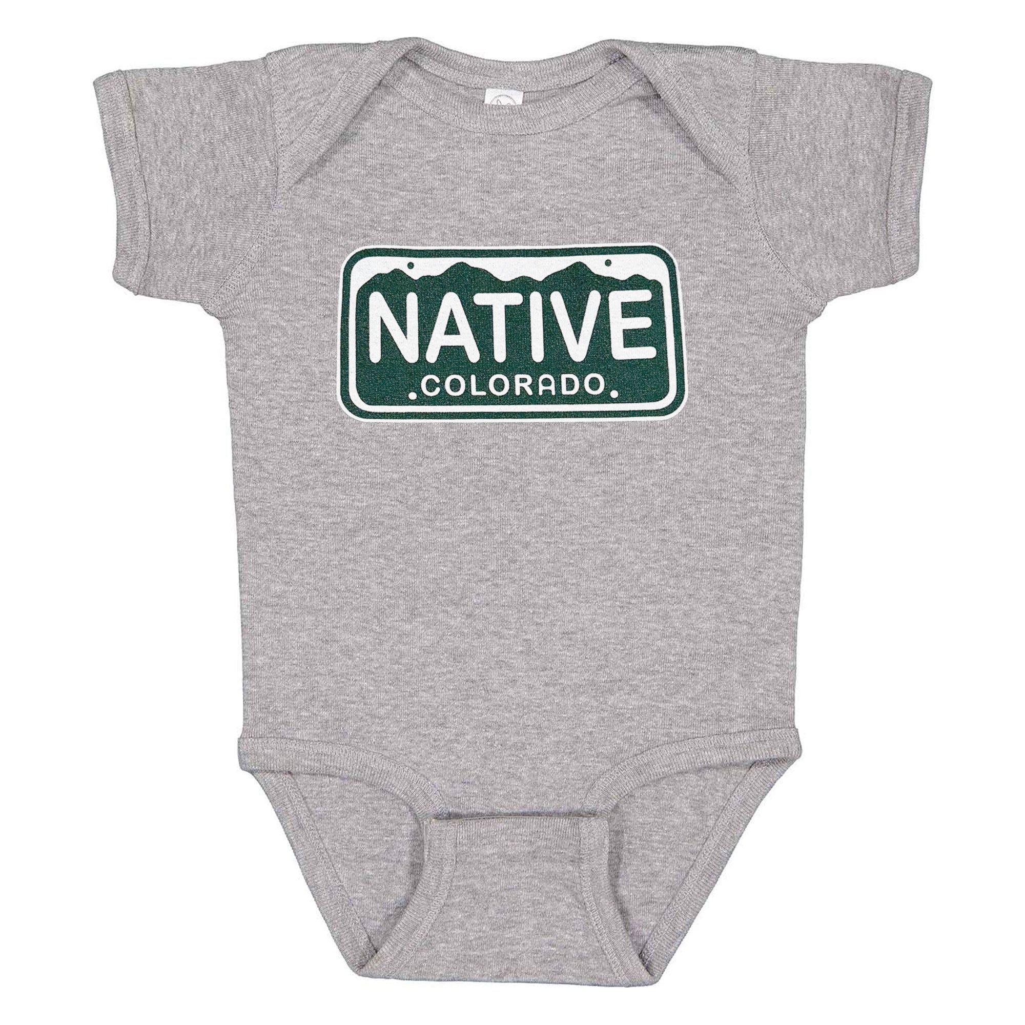 Colorado Native License Plate Baby Onesie