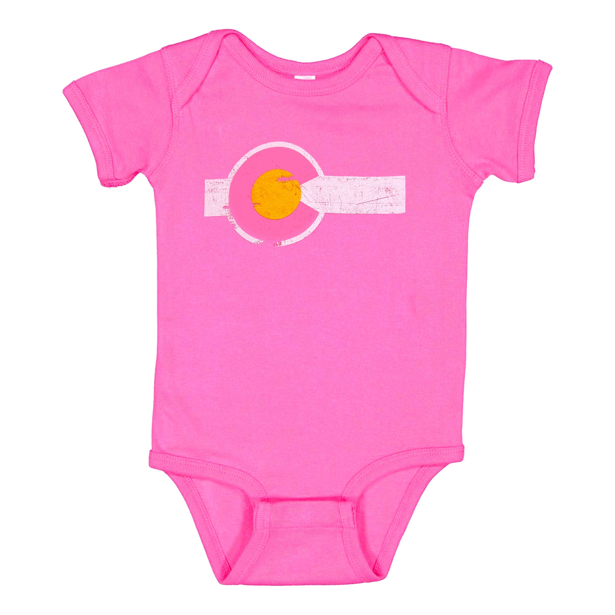 Colorado Flag Baby Onesie - Pink