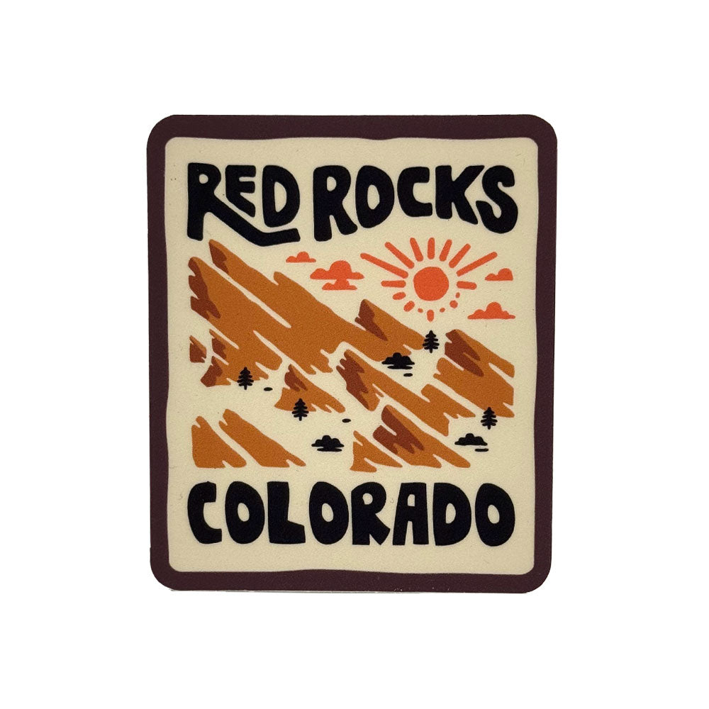 Groovy Red Rocks Sticker