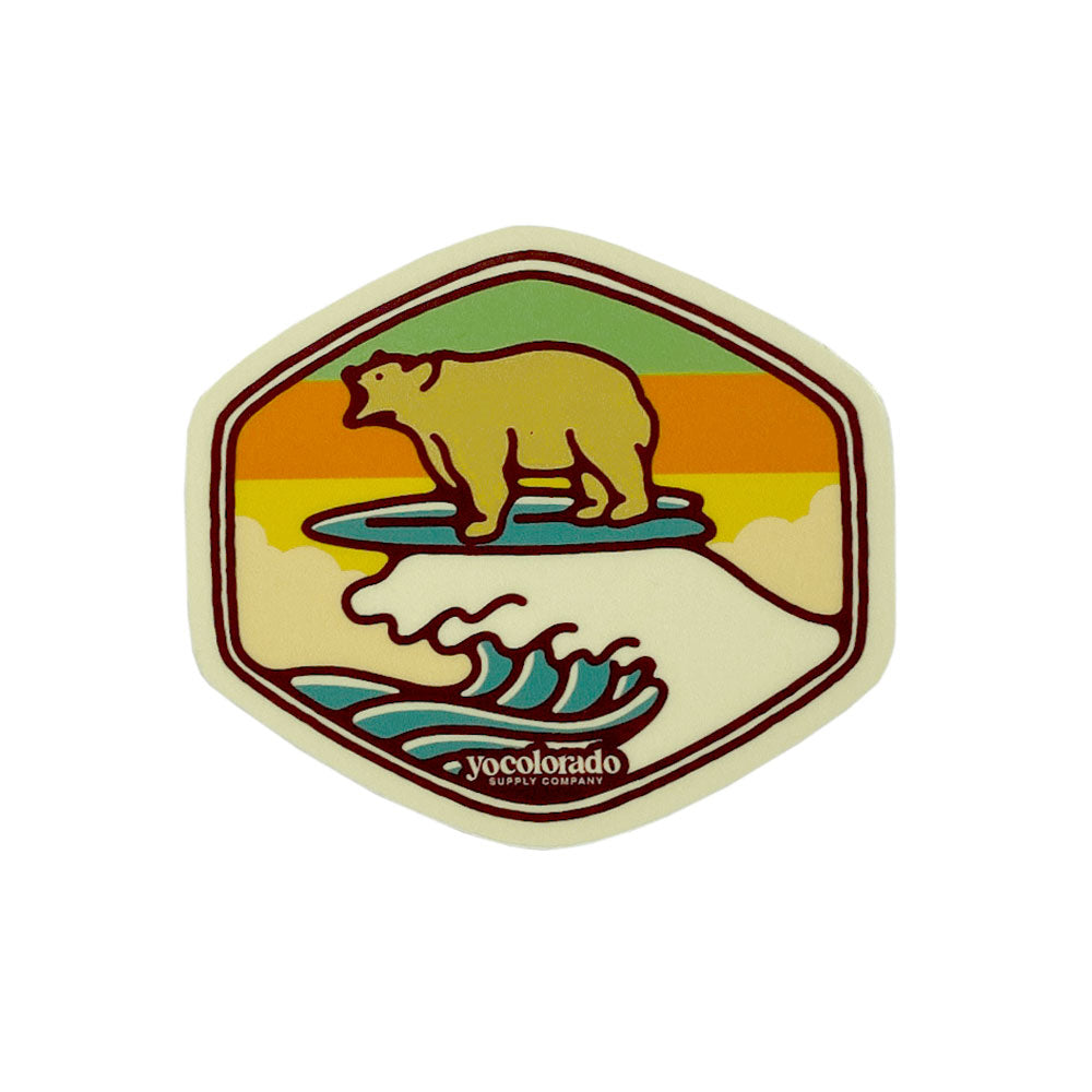 Bear Surf Sticker