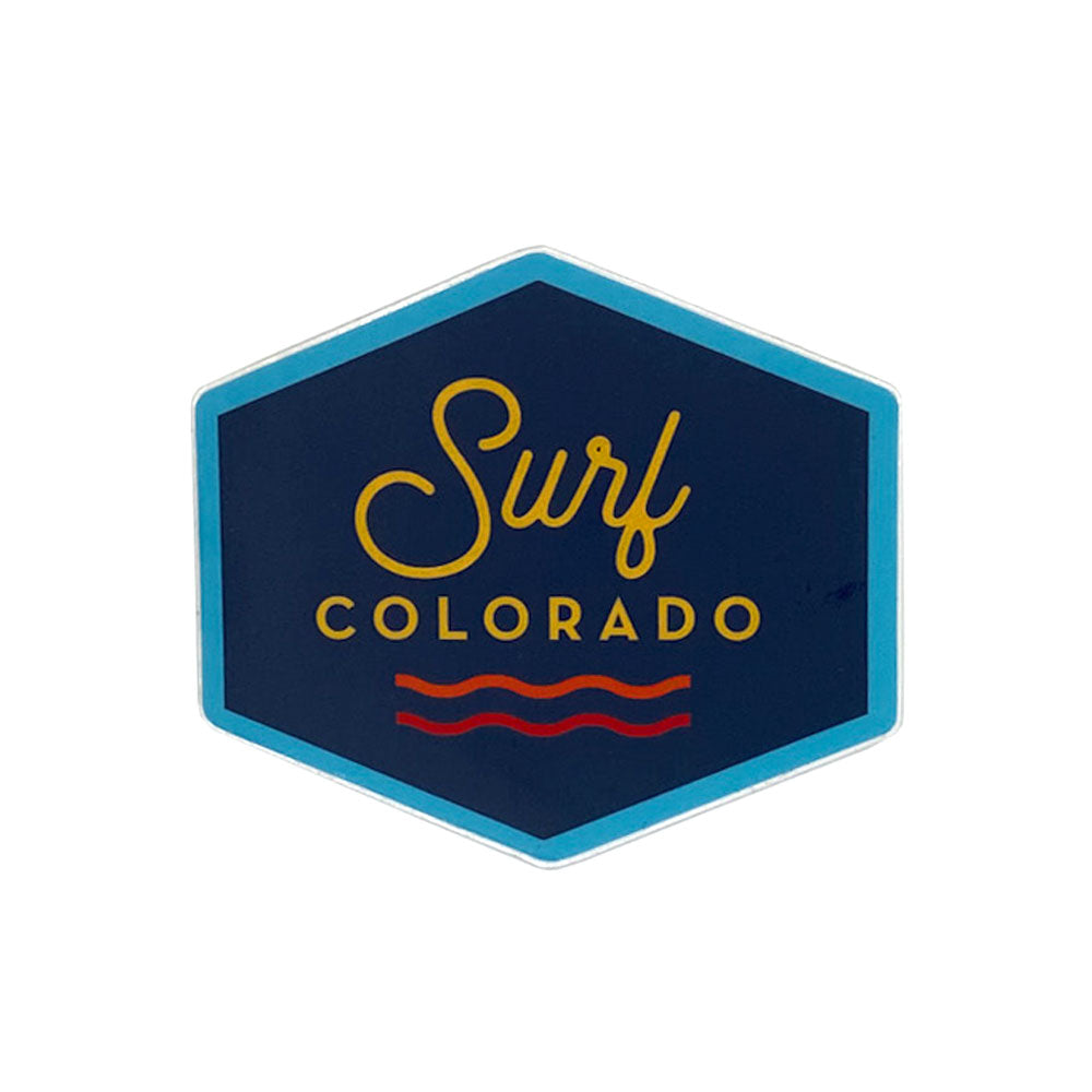 Surf Colorado Navy Sticker