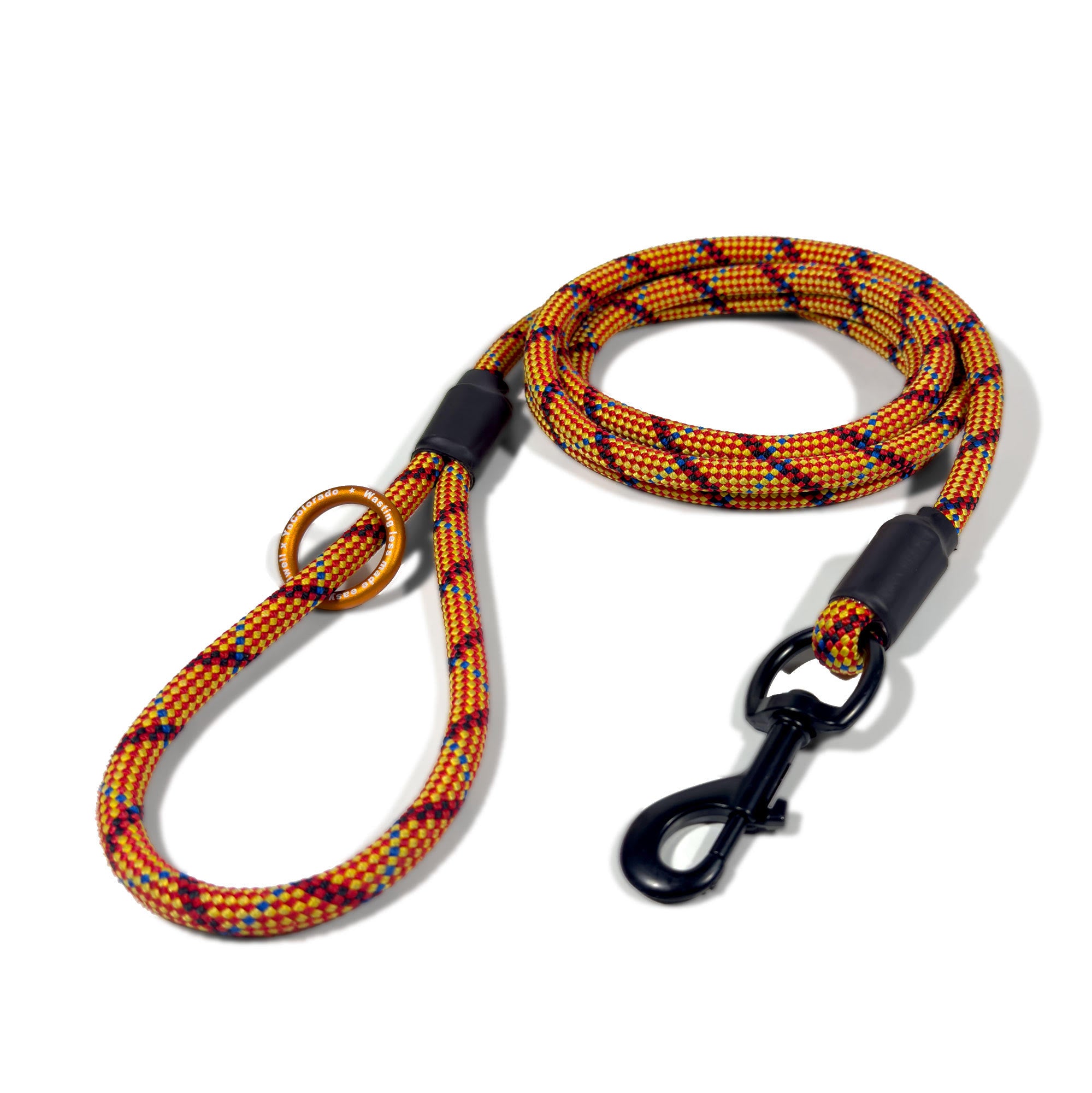 Best Buddy Upcycled Dog Leash - Electric Gold / Orange