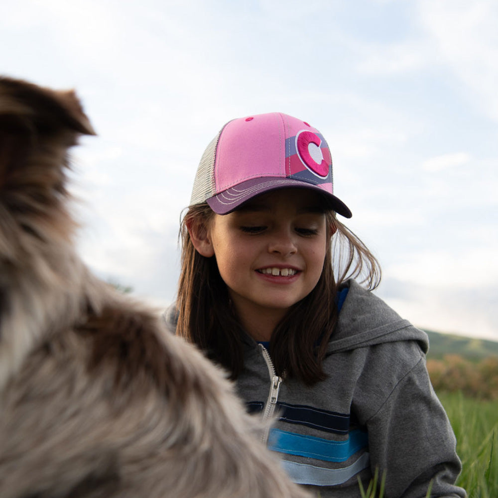 Kids' Incline Colorado Trucker Hat - Pink Berry