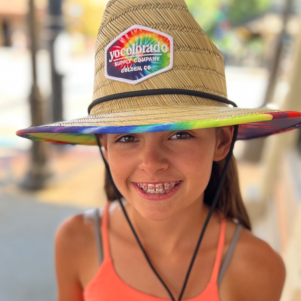 Kids' Tie Dye Straw Hat