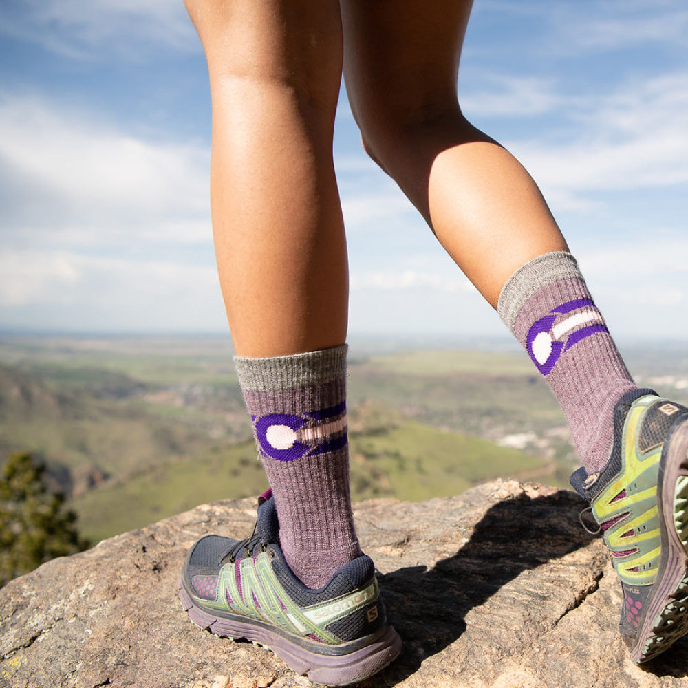 Purple Colorado Rockies Socks