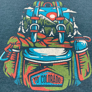 YoColorado Unisex Classic Colorado Flag Navy T-Shirt, S