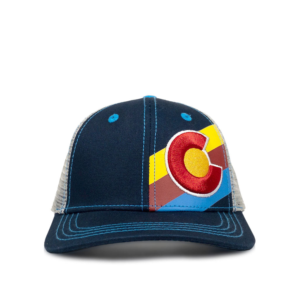 Kids' Incline Colorado Trucker Hat - Classic Navy