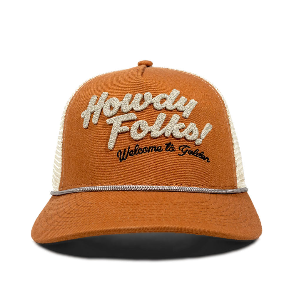 Howdy Golden Orange Trucker Hat