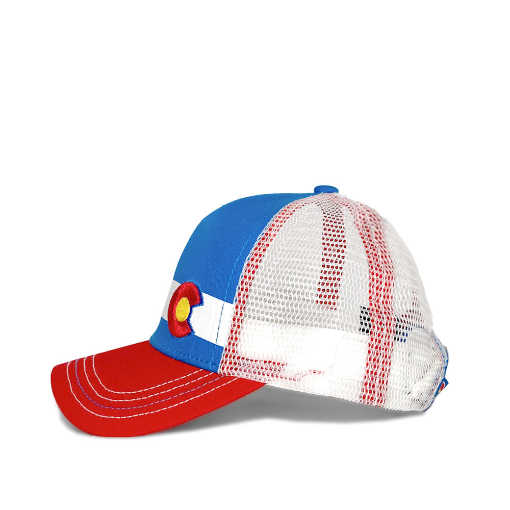 Kids' Mountain Rainbow Trucker Hat