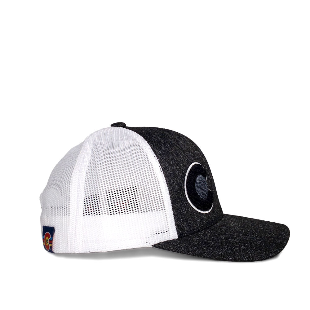 Monochromatic Trucker Hat Black/White