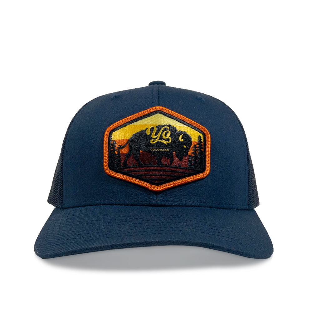 Buffalo Fader Patch Trucker Navy Hat (Limited Edition)