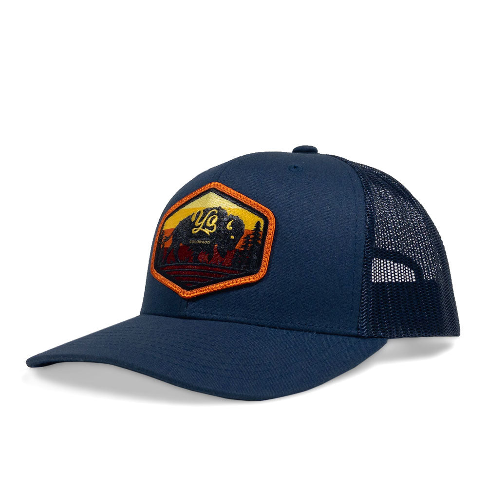 Buffalo Fader Patch Trucker Navy Hat (Limited Edition)