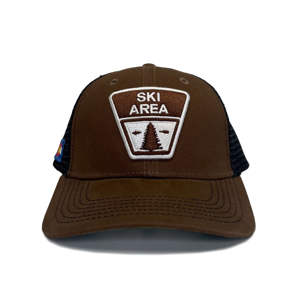 Ski Area Black Mesh Trucker Hat