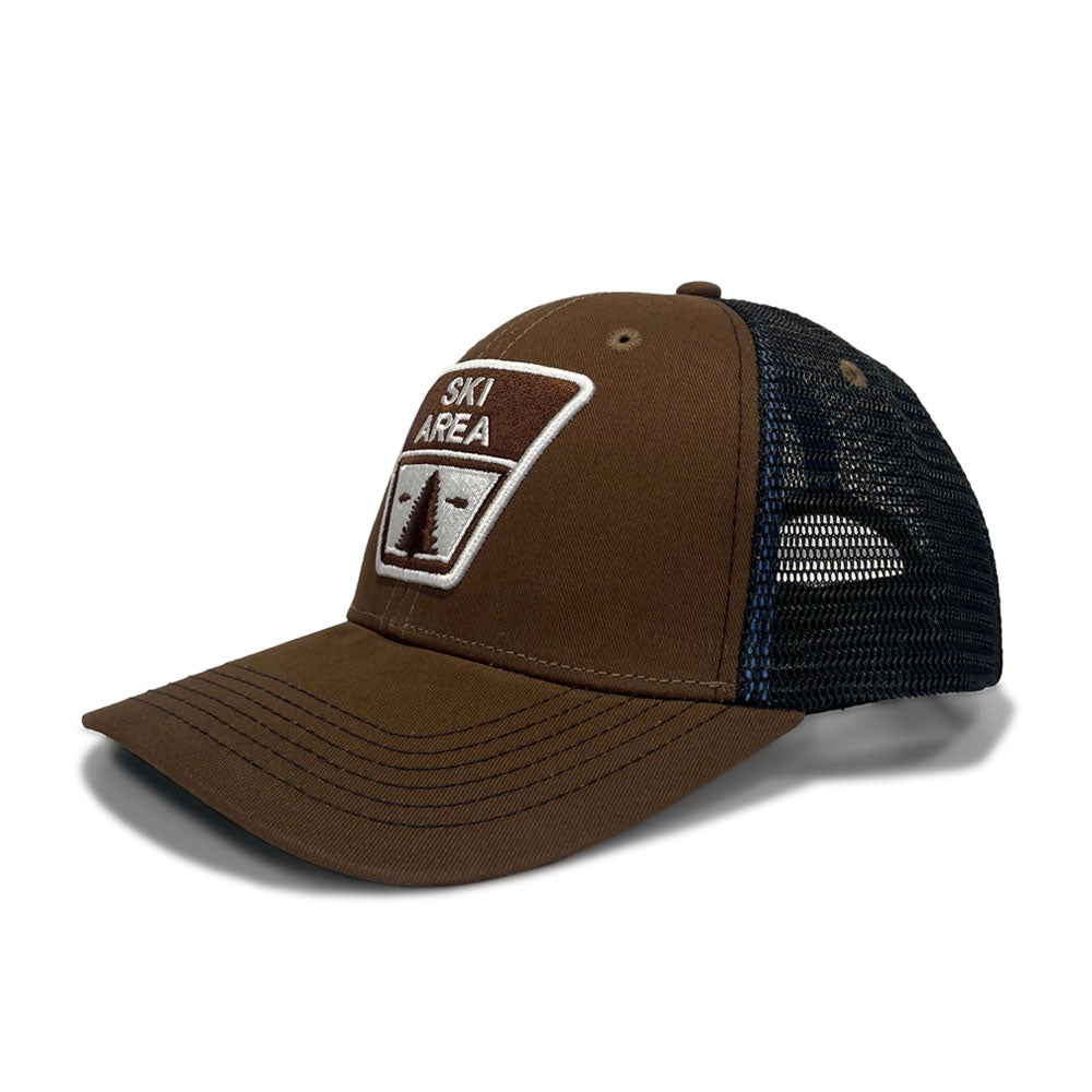 Ski Area Trucker Hat - Black Mesh