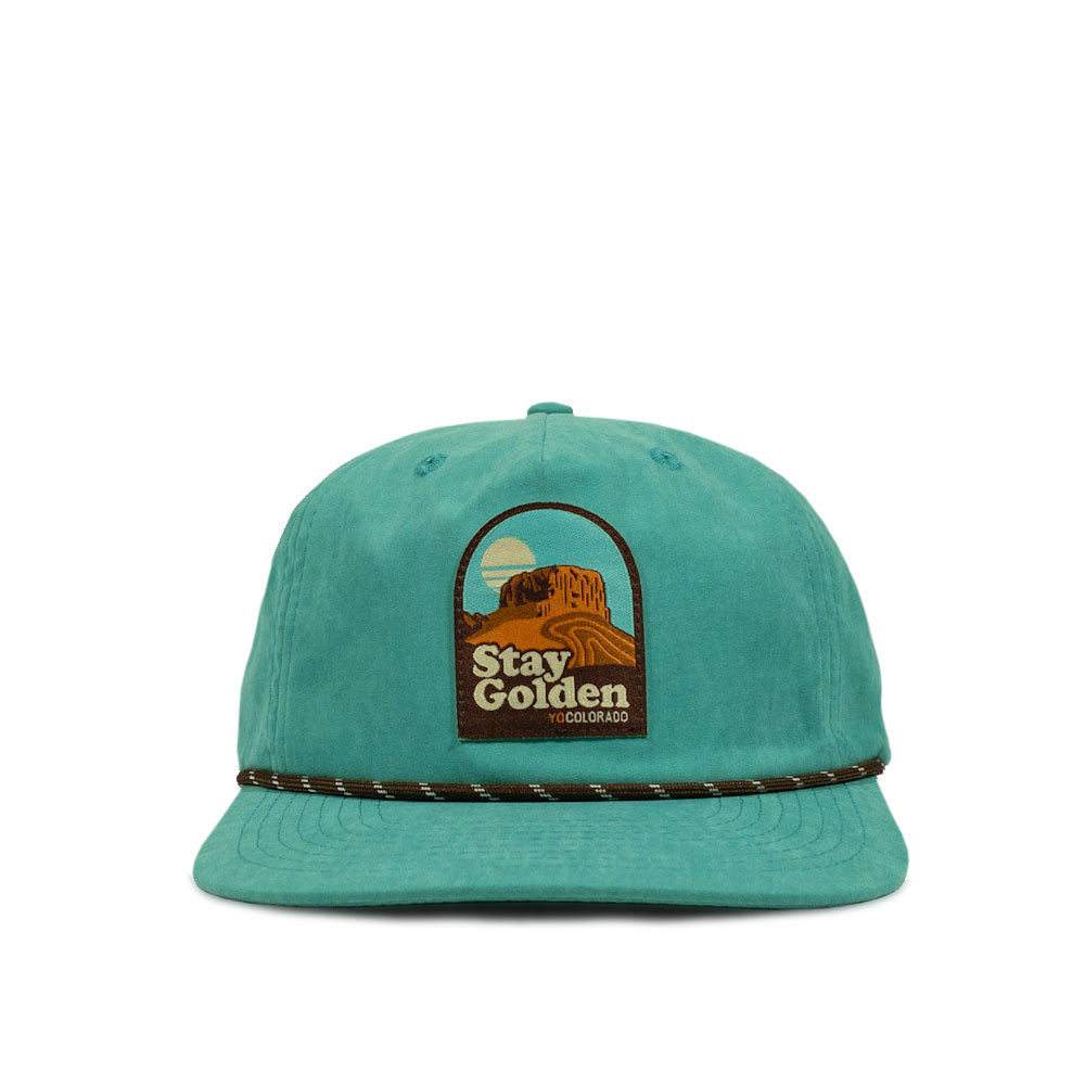 Stay Golden Turquoise Rope Hat