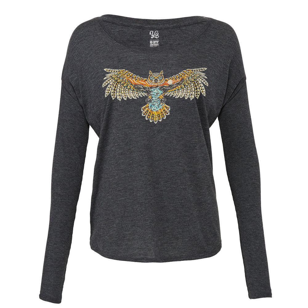 Women's Mountain Owl Long Sleeve T-Shirt