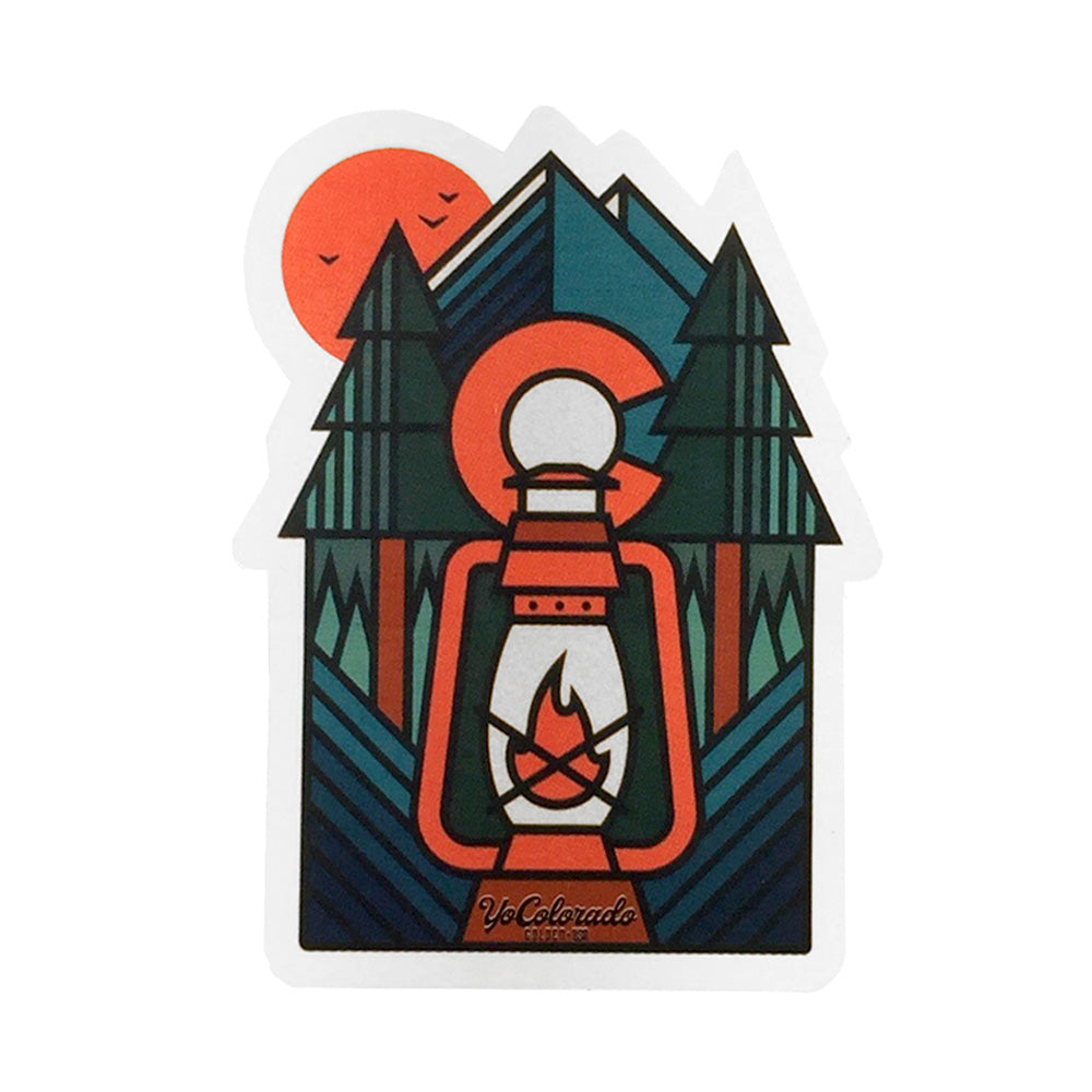 Colorado Forest Lantern Sticker